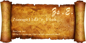 Zsengellér Elek névjegykártya